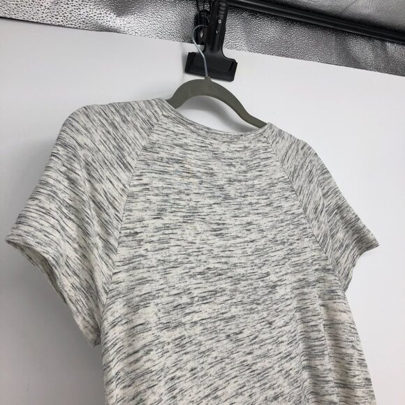 Anthropologie Lilka Heathered grey t-shirt  dress midline crochet detail pockets - Picture 7 of 16